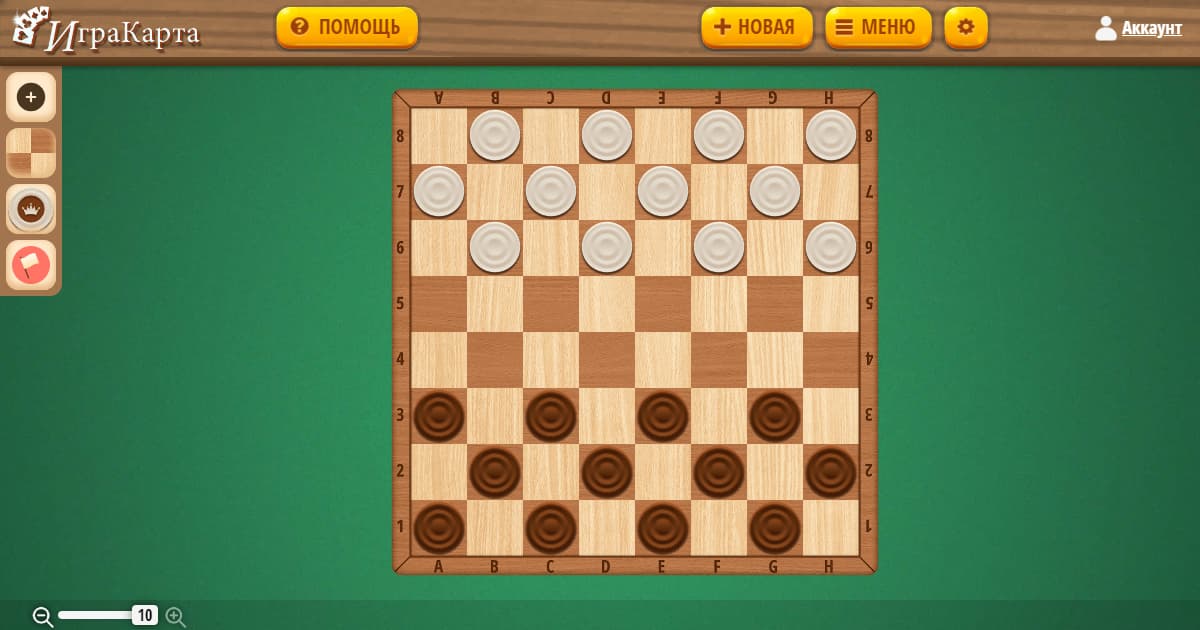 Играть в шашки - igrakarta.com